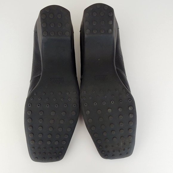 Black loafers with white contrast stitching 11 W - Picture 6 of 10